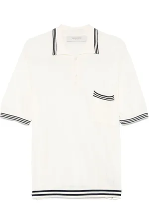 Golden Goose Koszulki, Mężczyzna, Biały, M, Bawełna, Dzianinowa koszulka polo