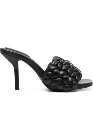Ash Buty, Kobieta, Czarny, 36 EU, Skóra, Modne plecione mule na obcasie