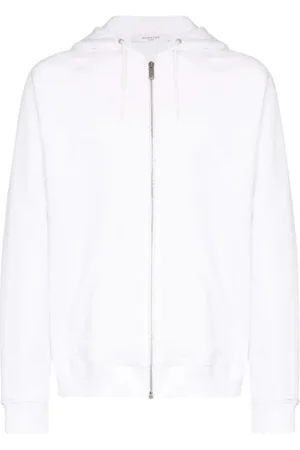 Givenchy Bluzy, Mężczyzna, Biały, M, Bawełna, Bluza z kapturem Rainbow Logo