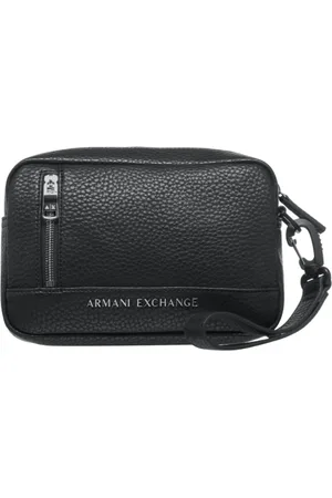Armani Exchange Torebki, Mężczyzna, Czarny, ONE SIZE, Poliester, Torba z zamkiem błyskawicznym