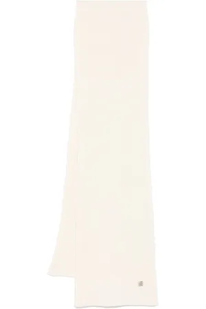 Givenchy Akcesoria, Kobieta, Beżowy, ONE SIZE, Wełna, Metal Patch Scarf 4G