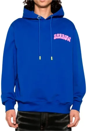 BARROW Bluzy, Mężczyzna, Niebieski, M, Bawełna, Bluza z kapturem Jersey