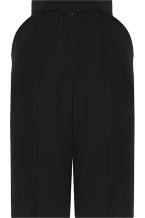 Givenchy Szorty, Kobieta, Czarny, S, Wełna, Czarne wełniane szorty z wysokim stanem