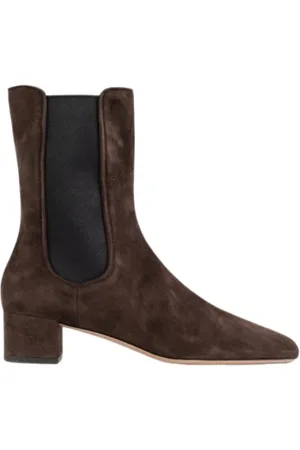 Aquazzura Buty, Kobieta, brązowy, 41 EU, Zamsz, Botki Chelsea Lyon ze zamszu