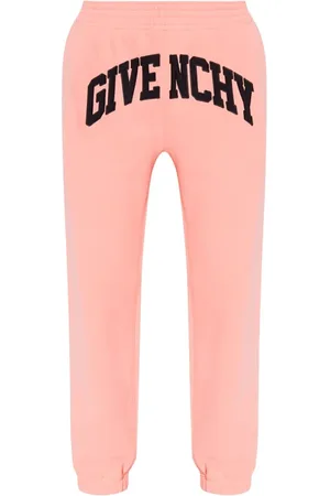 Givenchy Spodnie, Mężczyzna, Różowy, M, Bawełna, Spodnie dresowe z logo