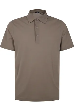 HERNO Koszulki, Mężczyzna, brązowy, L, Bawełna, Koszulka Polo