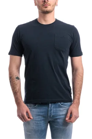 Aspesi Koszulki, Mężczyzna, Niebieski, S, Bawełna, Klasyczna Koszulka T-Shirt