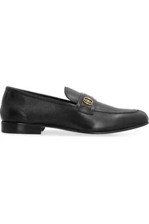 Bally Buty, Mężczyzna, Czarny, 40 EU, Skóra, Mokasynyy z groszkowanej skóry