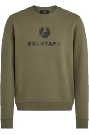 Belstaff Bluzy, Mężczyzna, Zielony, 2XL, Bawełna, Klasyczna bluza dresowa Signature