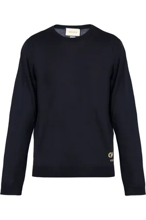 Gucci Bluzy, Mężczyzna, Czarny, S, Wełna, Wełniana Bluza
