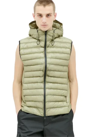 Rains Kurtki, Mężczyzna, Zielony, XL, Nylon, Kamizelka z kapturem Kaunas