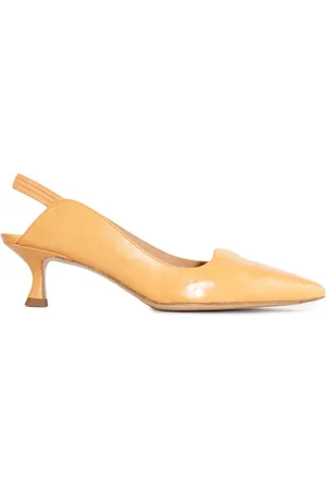 MARA BINI Buty, Kobieta, brązowy, 39 EU, Brązowe skórzane sandały z odkrytymi palcami