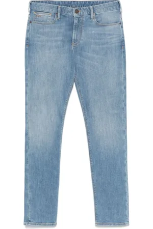 Emporio Armani Jeansy, Mężczyzna, Niebieski, W31, Jasnoniebieskie Jeansyy w Klasycznym Stylu