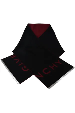 Givenchy Akcesoria, Mężczyzna, Czarny, ONE SIZE, Wełna, Szalik z Ikonicznym Logo