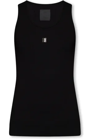 Givenchy Koszulki, Kobieta, Czarny, M, Bawełna, Tank Top z Logo