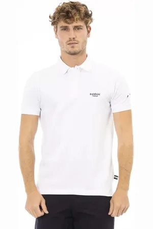 BALDININI Koszulki, Mężczyzna, Biały, 3XL, Bawełna, Bawełniana koszulka polo