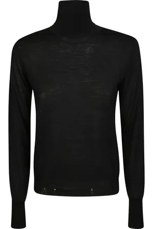 Golden Goose Swetry, Kobieta, Czarny, S, Wełna, Golf z Wełny Merino