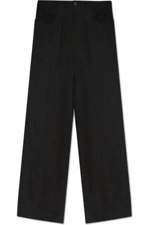 Balenciaga Spodnie, Mężczyzna, Czarny, S, Len, Spodnie Oversize