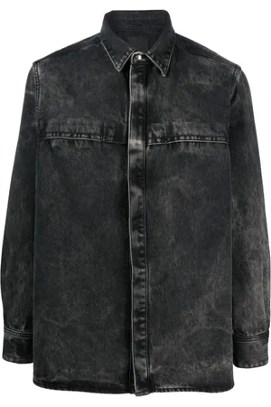 Givenchy Koszule, Mężczyzna, Czarny, S, Czarna koszula jeansowa