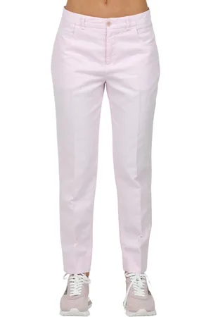Aspesi Spodnie, Kobieta, Różowy, S, Bawełna, Spodnie Slim-fit