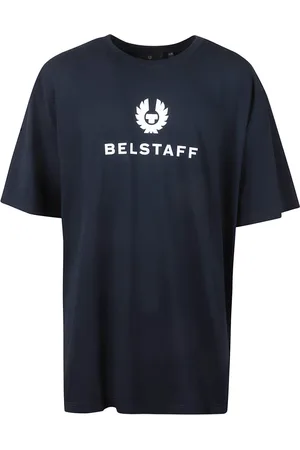 Belstaff Koszulki, Mężczyzna, Niebieski, 3XL, Bawełna, Bawełniany T-shirt Jersey z Logo