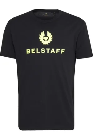 Belstaff Koszulki, Mężczyzna, Czarny, M, Bawełna, Bawełniana koszulka z nadrukiem godła feniksa Phoenix Emblem
