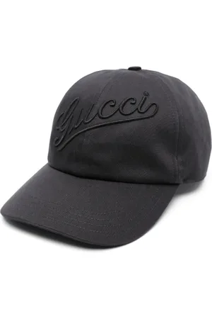 Gucci Akcesoria, unisex, Czarny, L, Bawełna, Czarna Czapka Baseballowa z Bawełny