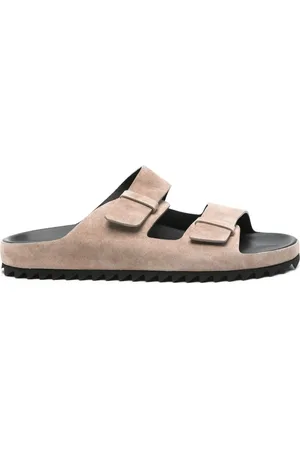 Officine creative Buty, Mężczyzna, Beżowy, 43 EU, Zamsz, Sandały zamszowe, wykonane we Włoszech