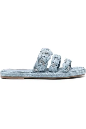Aquazzura Buty, Kobieta, Niebieski, 37 1/2 EU, Espadryle Costiera Flat