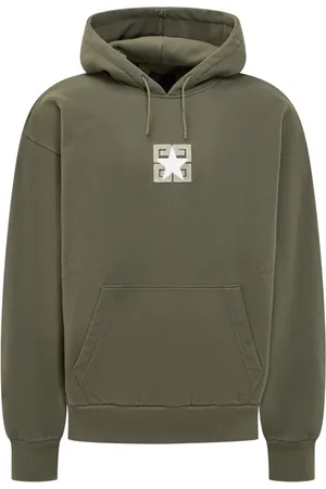 Givenchy Bluzy, Mężczyzna, Zielony, M, Bawełna, Boxy Fit Hoodie