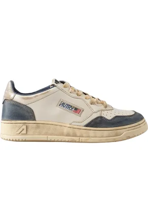 Autry Buty, Mężczyzna, Biały, 41 EU, Skóra, Sneakersy w stylu retro z efektem vintage