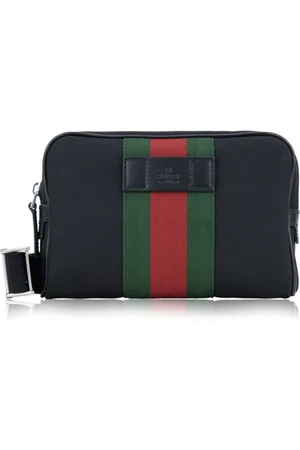 Gucci Torebki, Kobieta, Czarny, ONE SIZE, Skóra, Stylowa saszetka biodrowa z zamkiem błyskawicznym