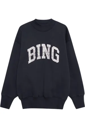 ANINE BING Bluzy, Kobieta, Niebieski, L, Bawełna, Bluza Bradie