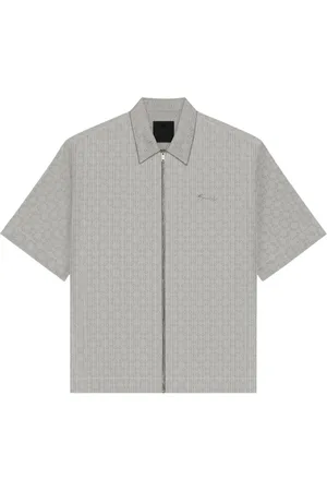 Givenchy Koszule, Mężczyzna, Czarny, L, Bawełna, Czarna koszula z bawełny technicznej z efektem iryzacji
