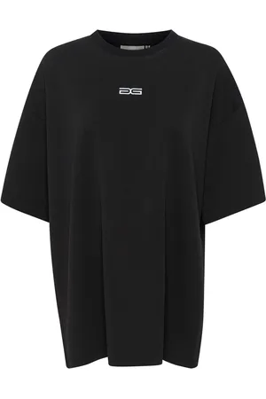 Gestuz Koszulki, Kobieta, Czarny, M, Bawełna, Oversize T-Shirt