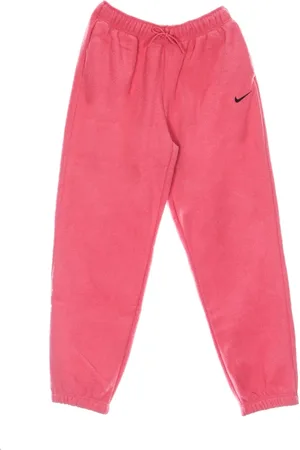 Nike Spodnie, Kobieta, Różowy, L, Poliester, Plisowane, wysoko taliowane spodnie dresowe
