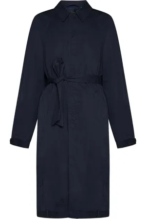 Balenciaga Płaszcze, Mężczyzna, Czarny, S, Bawełna, Płaszcz z paskiem