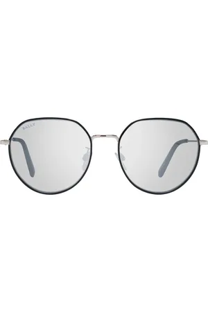 Bally Akcesoria, Kobieta, Czarny, ONE SIZE, Stylowe Okrągłe Okulary Przeciwsłoneczne z Szarymi Szkłami