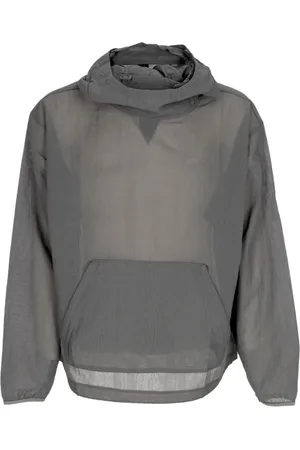 Nike Kurtki, Mężczyzna, Szary, L, Nylon, Lekka Bluza z Siateczki