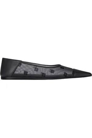 Givenchy Buty, Kobieta, Czarny, 38 1/2 EU, Skóra, Baleriny z siateczki 4G