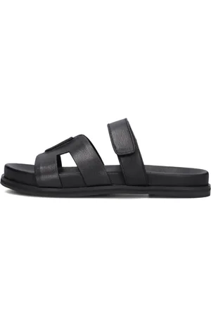 Bibi Lou Buty, Kobieta, Czarny, 37 EU, Skóra, Skórzane Klapki Letnie