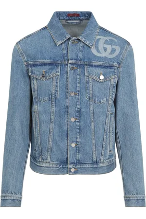 Gucci Kurtki, Mężczyzna, Niebieski, M, Bawełna, Niebieska Kurtka