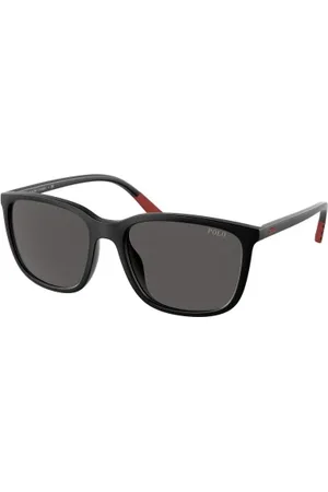 Ralph Lauren Akcesoria, Mężczyzna, Czarny, ONE SIZE, Okulary przeciwsłoneczne z octanu z szarymi szkłami