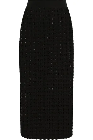 Dolce & Gabbana Spódnice, Kobieta, Czarny, S, Czarna Spódnica z Wysokim Stanem
