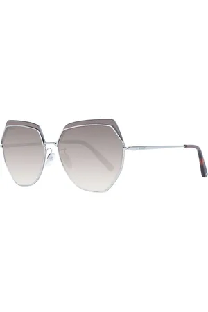 Bally Akcesoria, Kobieta, Szary, ONE SIZE, Okulary przeciwsłoneczne z gradientowymi szkłami o trapezoidalnym kształcie