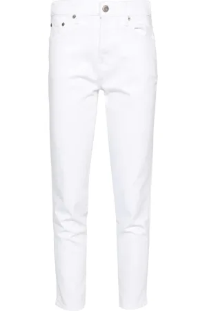 Ralph Lauren Jeansy, Kobieta, Biały, L, Bawełna, Dżinsy Ankle Skinny