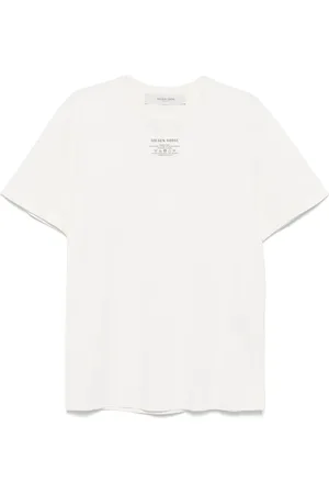 Golden Goose Koszulki, Mężczyzna, Biały, L, Bawełna, Stylowy T-shirt