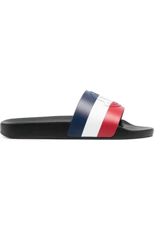 Moncler Buty, Mężczyzna, Czarny, 43 EU, Modne Slides na Letnie Wypady