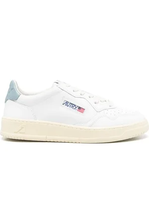 Autry Buty, Mężczyzna, Biały, 40 EU, Białe sznurowane sneakersy