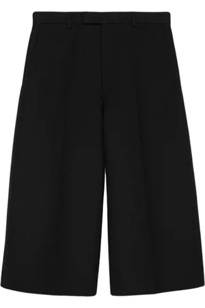 Gucci Spodnie, Mężczyzna, Czarny, M, Wełna, Szerokie spodnie typu cropped